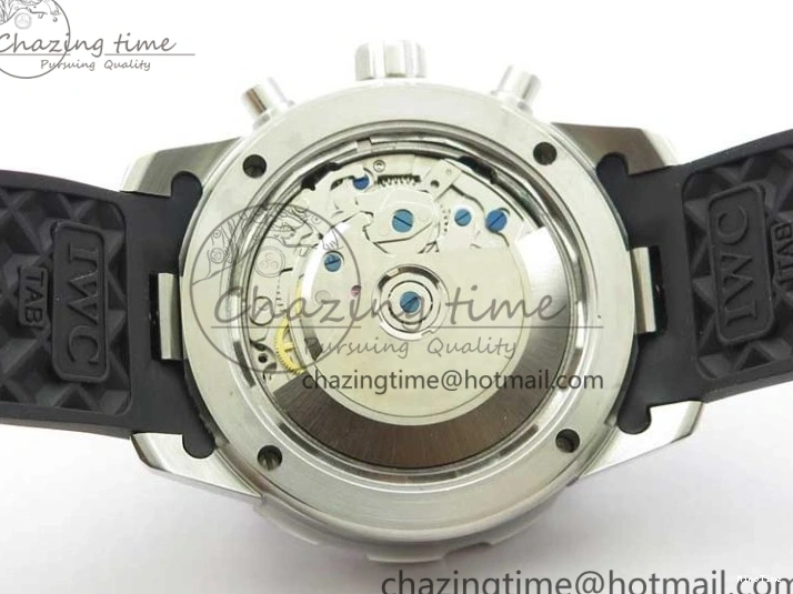 MIROTIME 0103 Aquatimer Chrono IW376702 SS BLS 1:1 Best Edition Black Dial on Black Rubber Strap A WellDesigned 7105